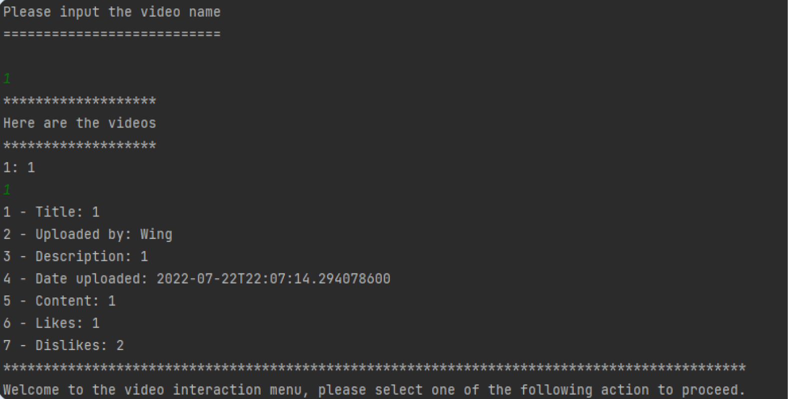 Terminal Video Sharing System